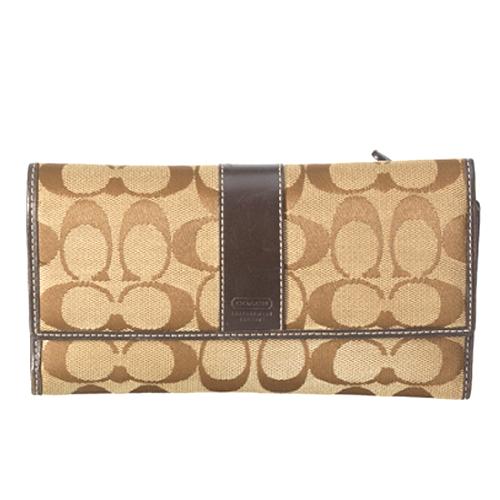 Coach Signature Checkbook Wallet