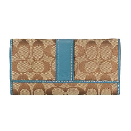 Coach Signature Checkbook Wallet