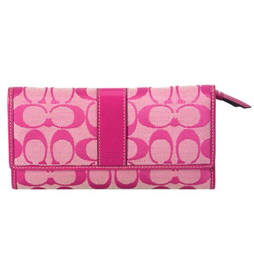 Coach Signature Checkbook Wallet