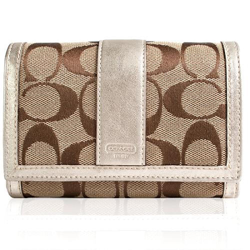 Coach Signature Foldover Wallet