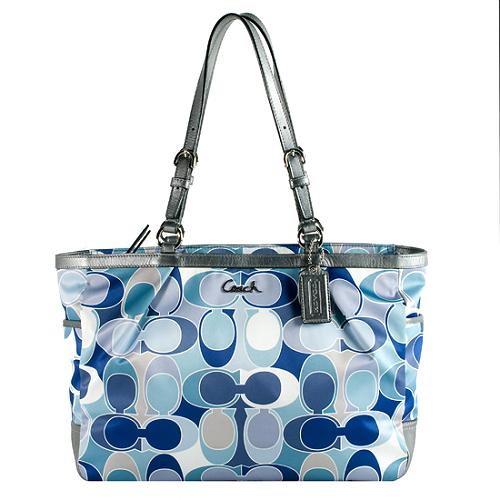 Coach Signature Gallery Scarf Print Tote