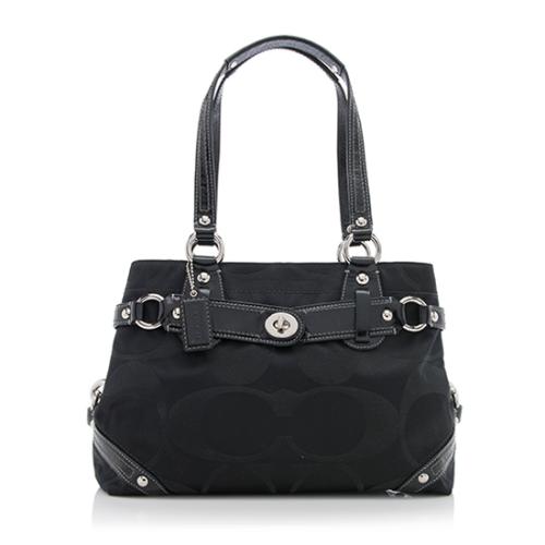 Coach Signature Sateen Carly Carryall Satchel 