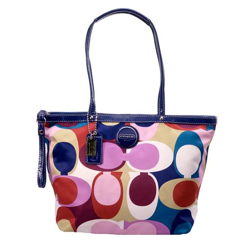 Coach Signature Scarf Print Tote