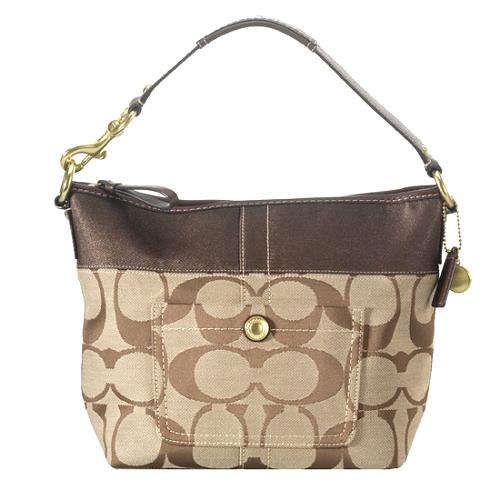 Coach Signature Stripe Shoulder Handbag