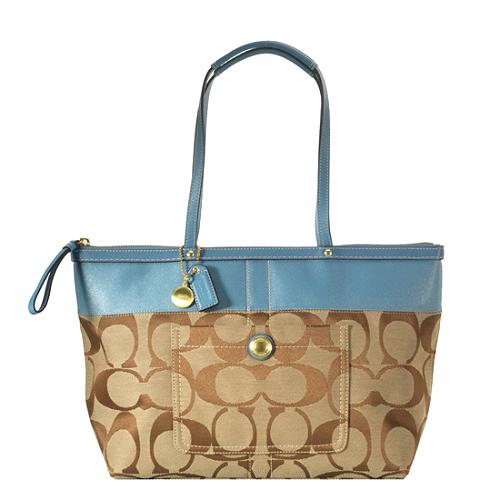 Coach Signature Stripe Tote