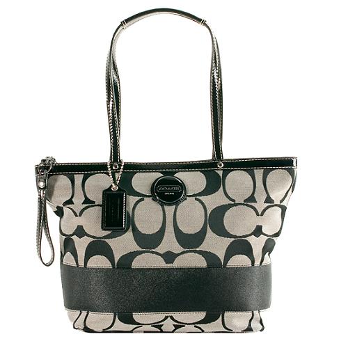 Coach Signature Stripe Tote