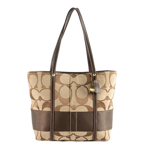 Coach Signature Stripe Tote