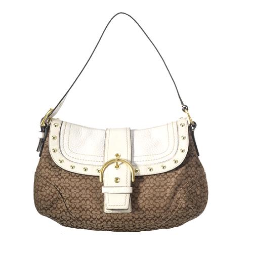 Coach Soho Mini Signature Studded Flap Shoulder Handbag