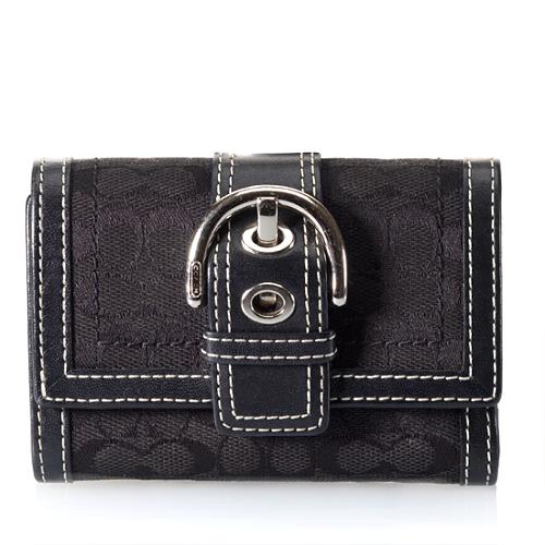 Coach Soho Signature Compact Wallet 