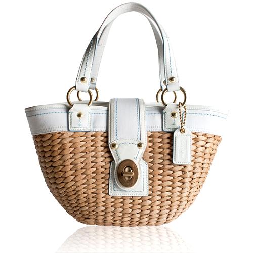 Coach Straw Basket Tote