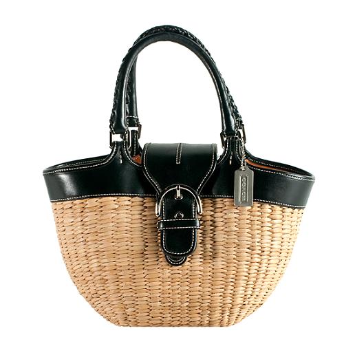 Coach Straw Basket Tote