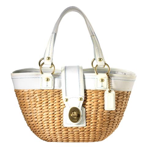 Coach Straw Basket Tote