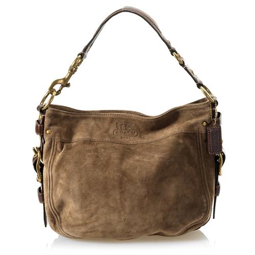 Coach Suede Zoe Hobo Handbag