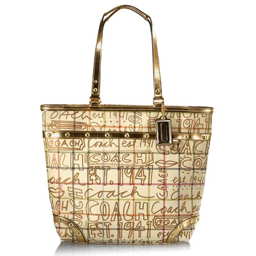 Coach Tattersall Graffiti Tote