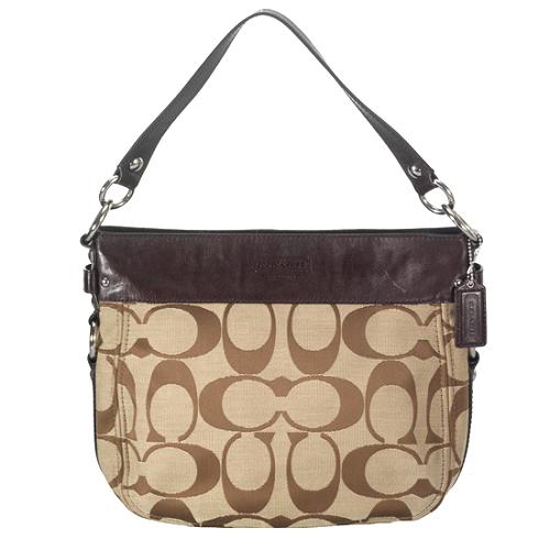 Coach Zoe Signature Convertible Hobo Handbag