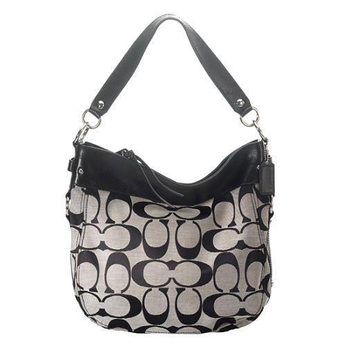 Coach Zoe Signature Convertible Hobo Handbag