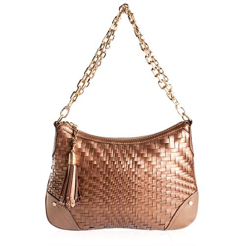 Cole Haan Woven Leather Shoulder Handbag