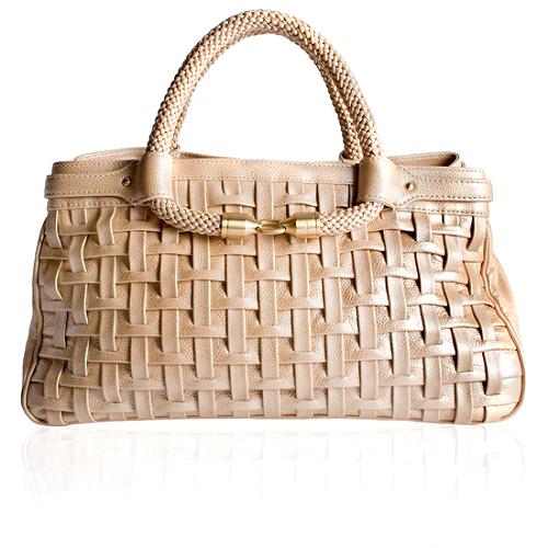 Cole Haan Woven Satchel Handbag