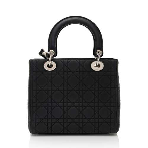 Dior Calfskin Ultra Matte Cannage Lady Dior Medium Tote