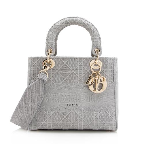 Dior Embroidered Lady D-Lite Medium Tote