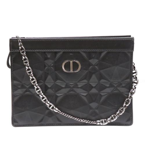 Dior Caro Zipped Pouch with Chain