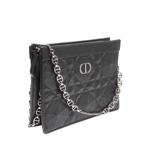 Dior Caro Zipped Pouch with Chain