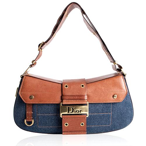 Dior Denim Street Chic Columbus Avenue Shoulder Handbag