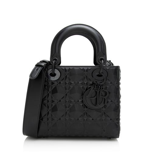 Dior Diamond Calfskin Lady Dior Small Tote