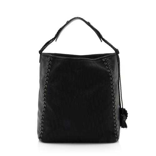 Dior Diorissimo Nylon Leather Ethnic Medium Hobo