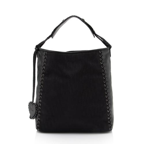 Dior Diorissimo Nylon Leather Ethnic Medium Hobo