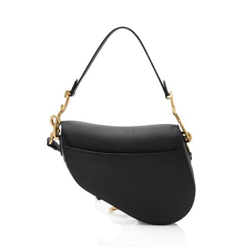 Dior Grained Calfskin Saddle Dual Strap Crossbody