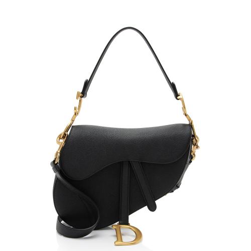 Dior Grained Calfskin Saddle Dual Strap Crossbody