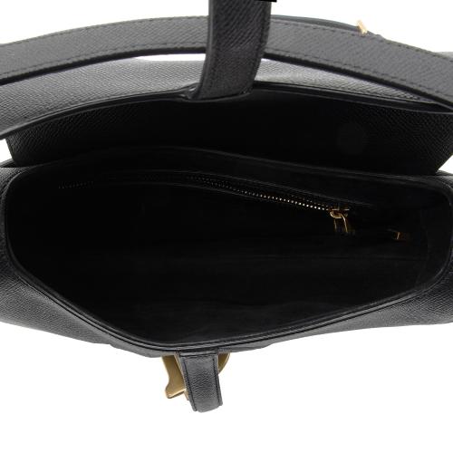 Dior Grained Calfskin Saddle Dual Strap Crossbody