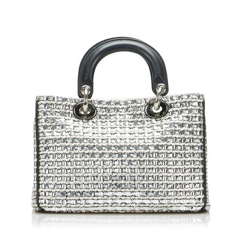 Dior Lady Dior Patchwork Metallic Satchel