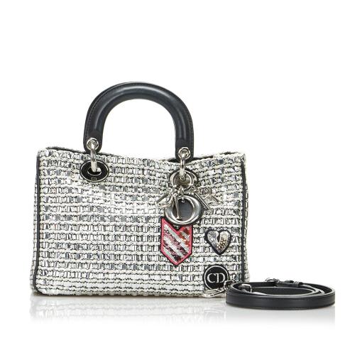 Dior Lady Dior Patchwork Metallic Satchel