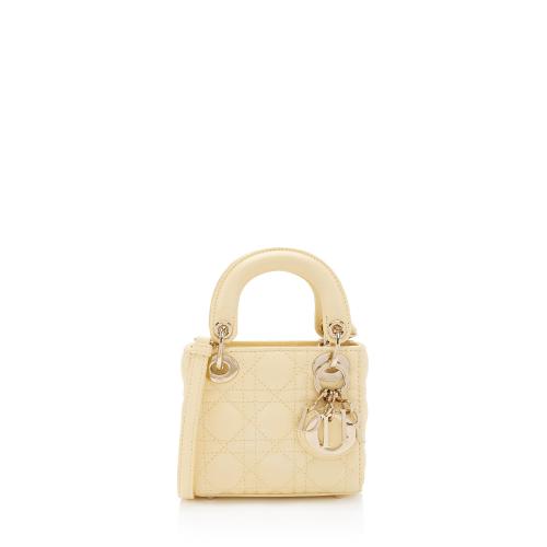 Dior Lambskin Cannage Lady Dior Micro Bag