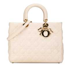 Dior Large Lambskin Cannage Lady Dior