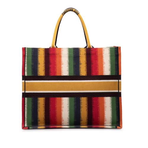 Dior Large Striped Book Tote