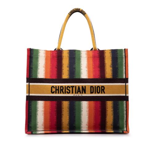 Dior Large Striped Book Tote