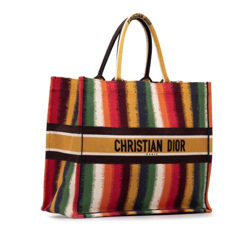 Dior Large Striped Book Tote