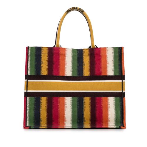 Dior Large Striped Book Tote