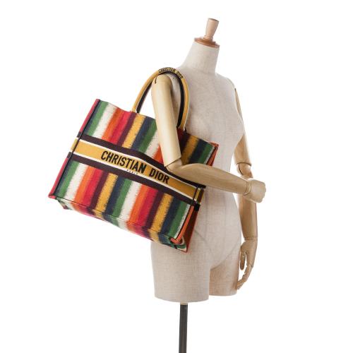 Dior Large Striped Book Tote