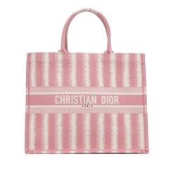 Dior Large Striped Book Tote