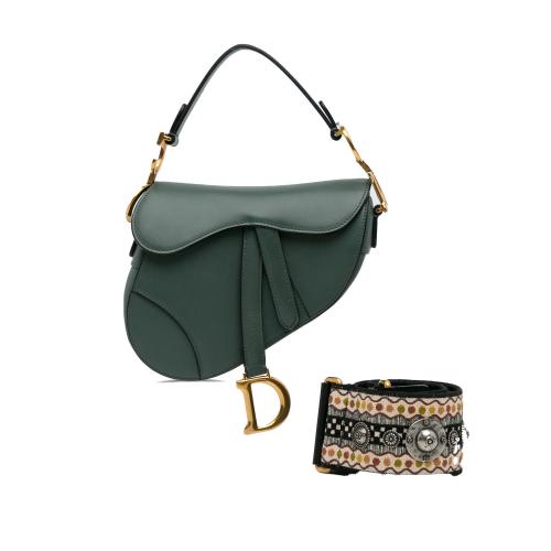 Dior Leather Saddle Bag