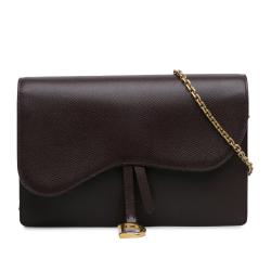 Dior Leather Saddle Wallet On Chain