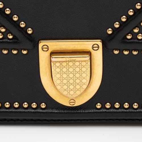 Dior Calfskin Studded Diorama Wallet on Chain Bag