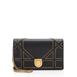 Dior Calfskin Studded Diorama Wallet on Chain Bag