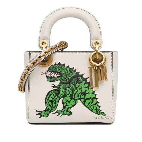 Dior Limited Edition Niki De Saint Phalle Mini Dragon Calfskin Lady Dior