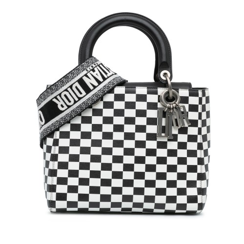 Dior Medium Calfskin Checkered Lady Dior