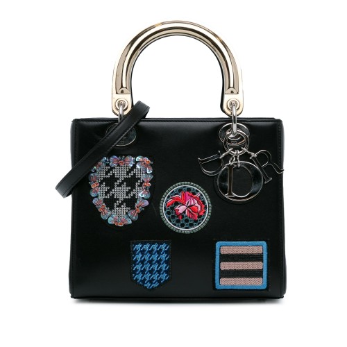 Dior Medium Calfskin Patch Embellished Lady Dior